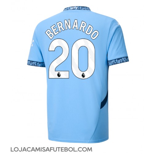 Camisa de Futebol Manchester City Bernardo Silva #20 Equipamento Principal 2024-25 Manga Curta